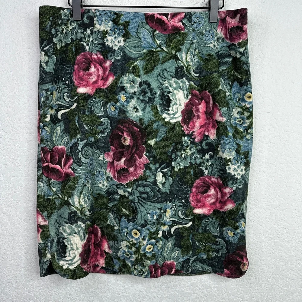 J.‎ Jill Womens Skirt Womens M Floral Boho Coquette Dark Romantic Whimsigoth